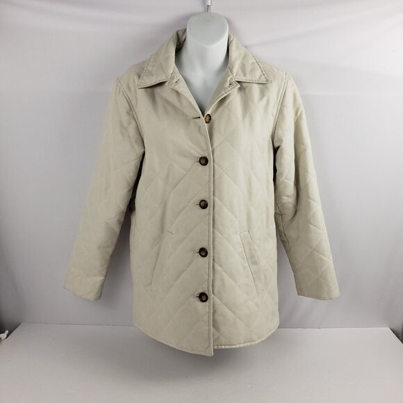 Orvis XSP Cream Off White Quilted Jacket Womens Hunter Sport Field Petite Coat - Picture 4 of 15